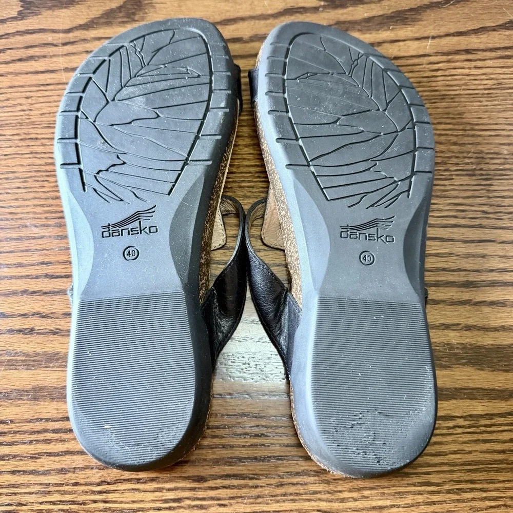 Dansko Shoes Womens Size 9 (40) Remi Sandals Black Slip On Walking